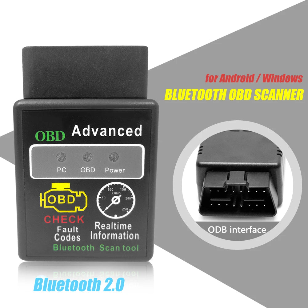 Scanner de Diagnostic Bluetooth OBD2 pour Voiture – Compatible Android / Windows