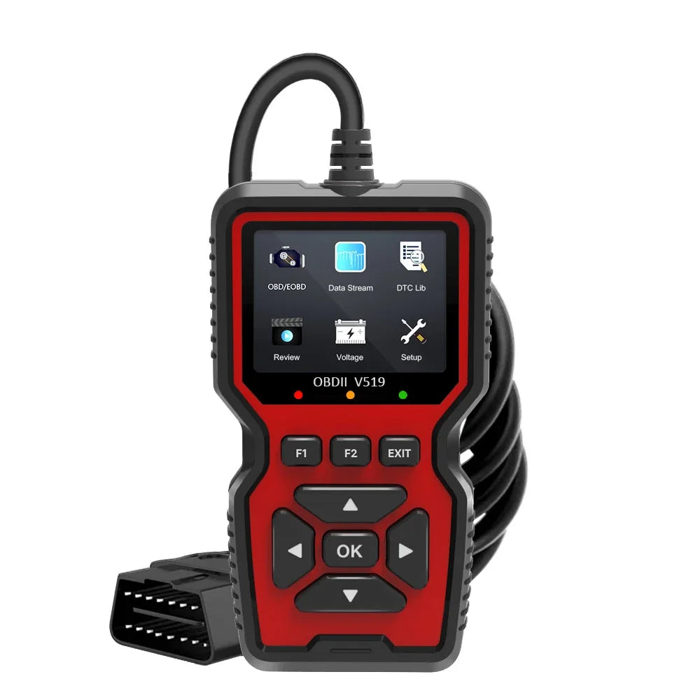 V519 OBD2 Scanner - Handheld Vehicle Inspection and Fault Diagnostic Tester with Live Data, Battery Test