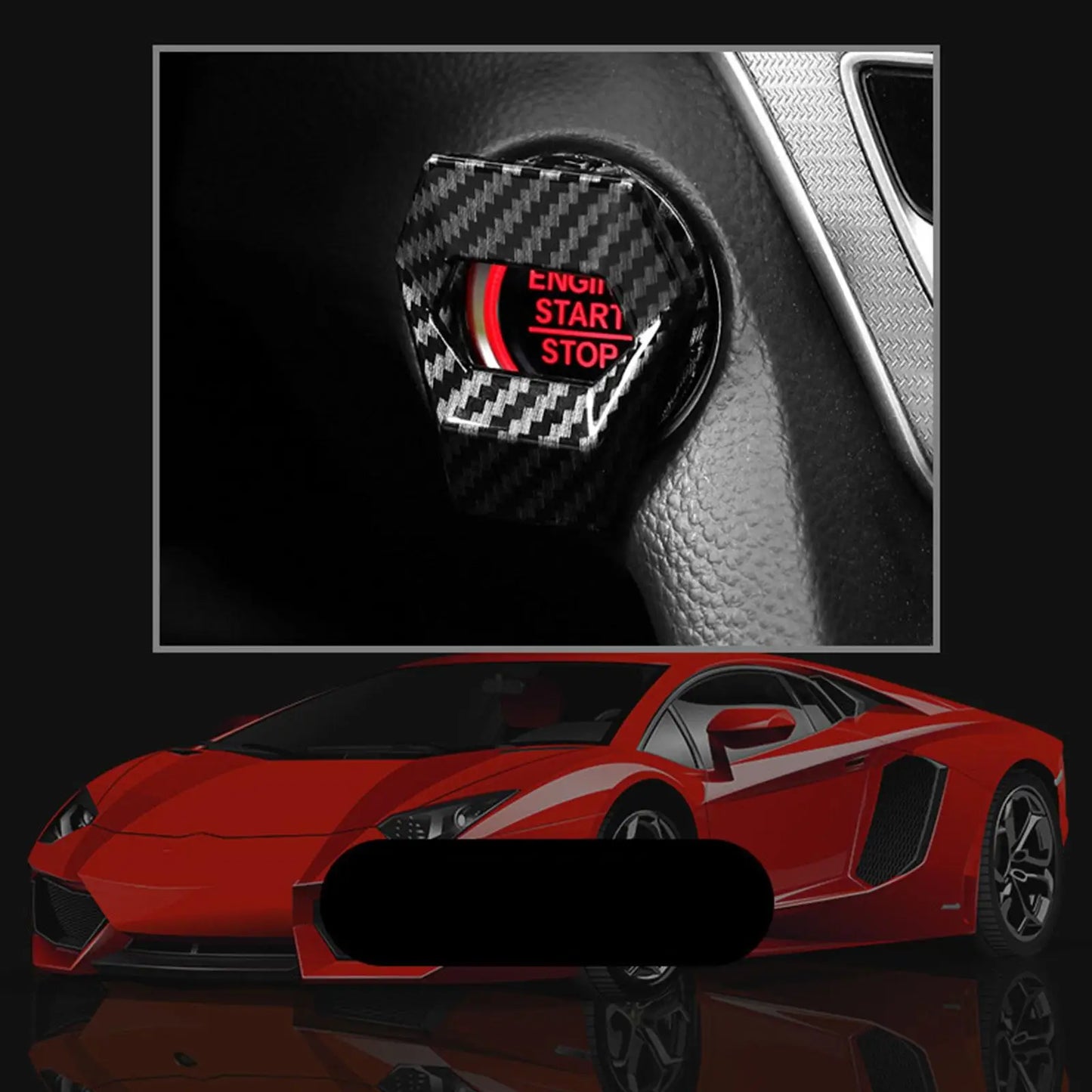 Car Engine Start Stop Switch Button Cover Ignition Anti-scratch Protection Decorative Car Auto Accessories Interior Car-Styling