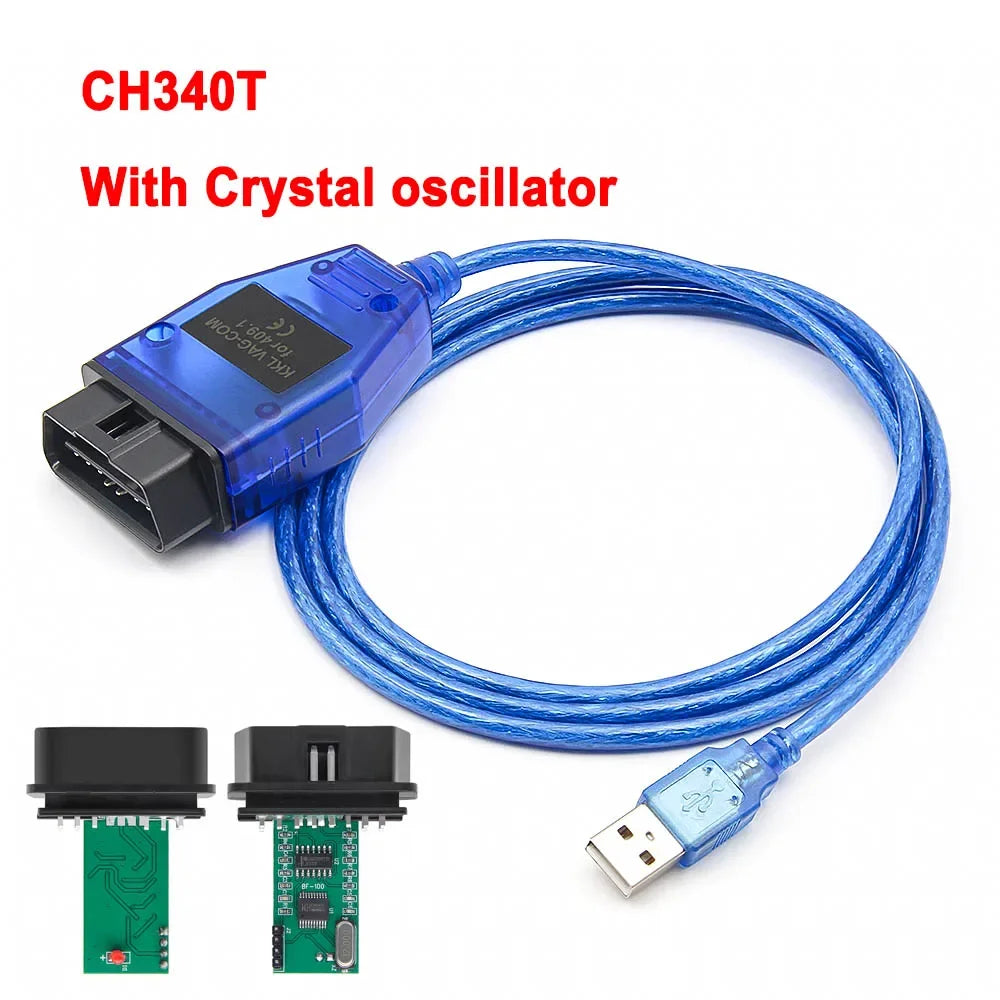 VAG KKL 409.1 With CH340T OBD 2 OBD2 Car Diagnostic vag com Interface Cable 409 1 For VW/Audi/Skoda/Seat Auto Scanner Tool
