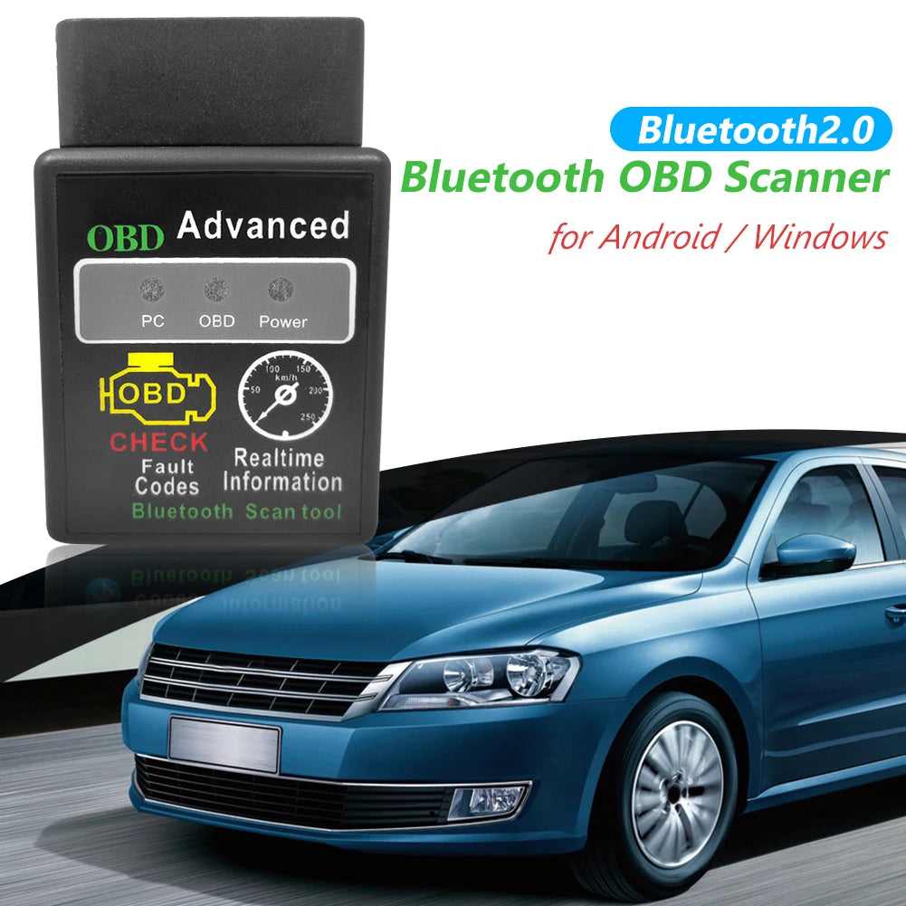 Scanner de Diagnostic Bluetooth OBD2 pour Voiture – Compatible Android / Windows