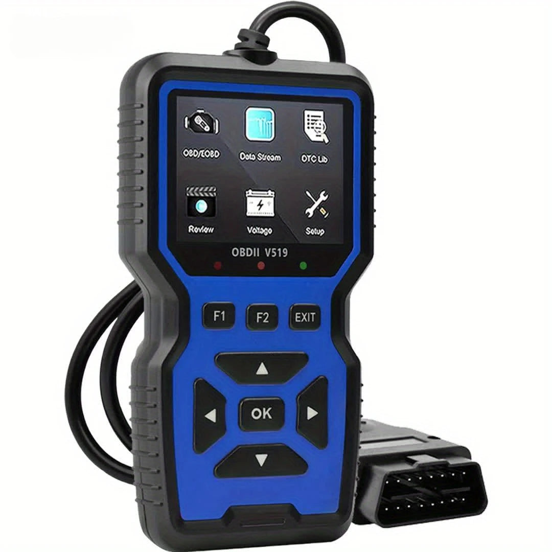 V519 OBD2 Scanner - Handheld Vehicle Inspection and Fault Diagnostic Tester with Live Data, Battery Test