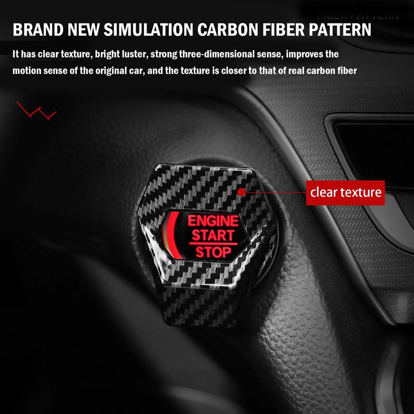 Car Engine Start Stop Switch Button Cover Ignition Anti-scratch Protection Decorative Car Auto Accessories Interior Car-Styling