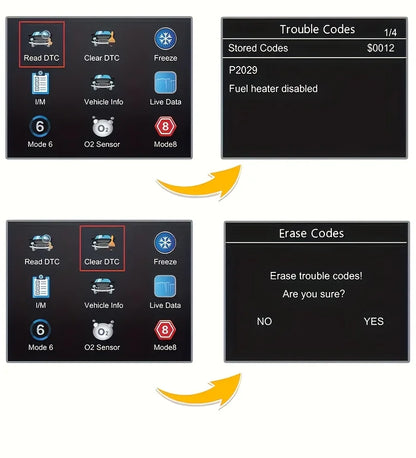 V519 OBD2 Scanner - Handheld Vehicle Inspection and Fault Diagnostic Tester with Live Data, Battery Test