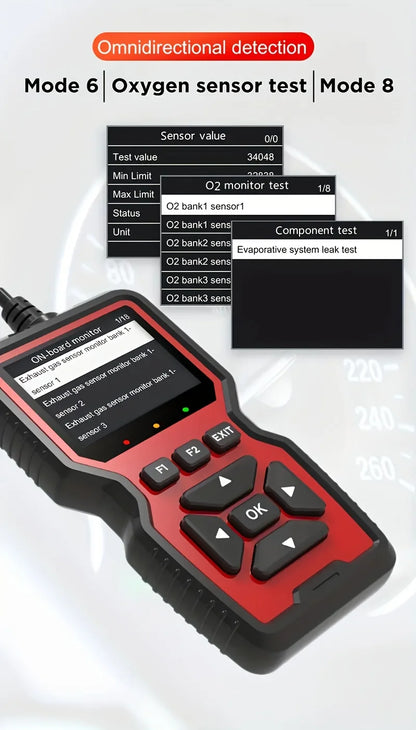 V519 OBD2 Scanner - Handheld Vehicle Inspection and Fault Diagnostic Tester with Live Data, Battery Test